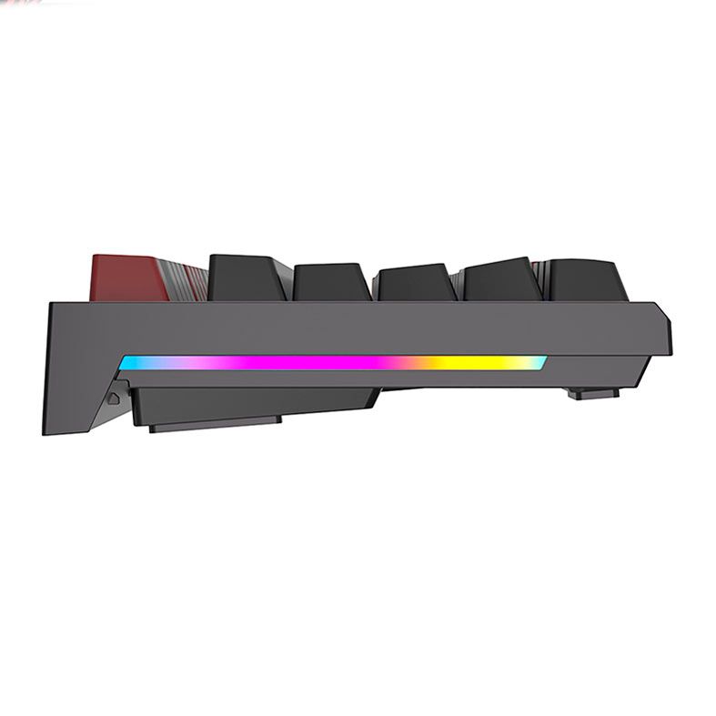 Teclado Mecanico Gamer Royal Kludge R87, RGB, ABNT2, Switch Red, Preto, RKR87-BLAC-H-POR