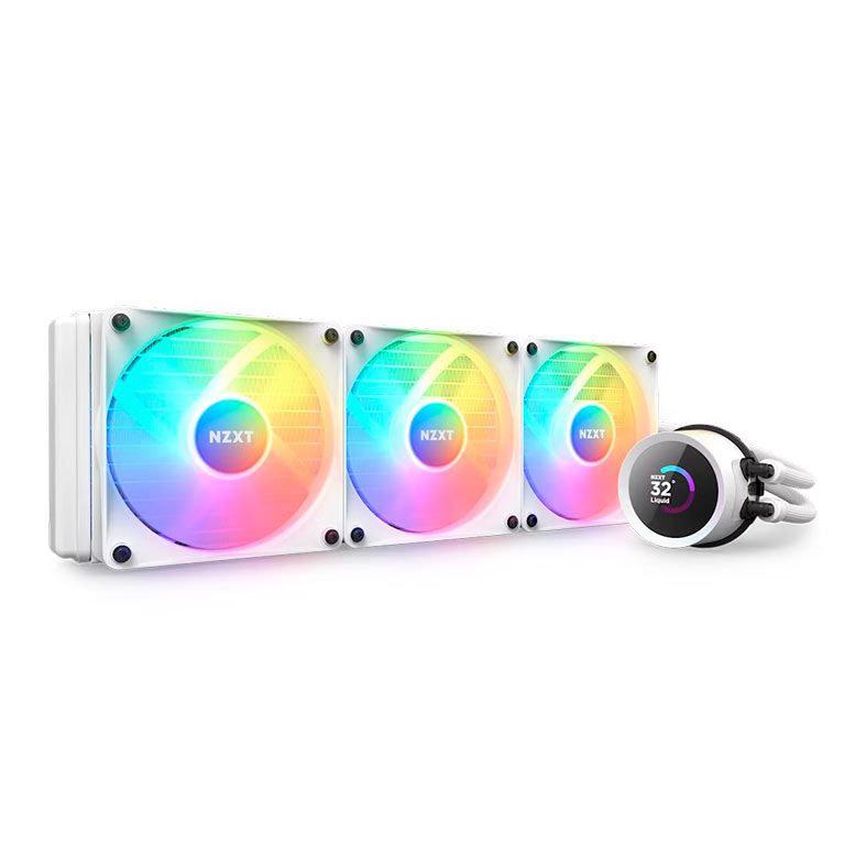 Water Cooler NZXT Kraken 360 RGB, Display LCD, 360mm, Branco, RL-KR360-W1 