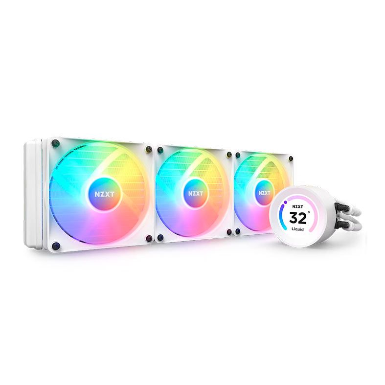 Water Cooler NZXT Kraken Elite 360 RGB, Display LCD, 360mm, Branco, RL-KR36E-W1