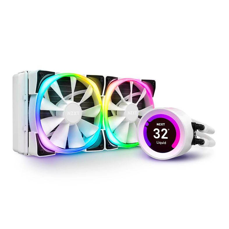 Water Cooler NZXT Kraken Z53 RGB, 240mm, Display LCD, Branco, RL-KRZ53 ...