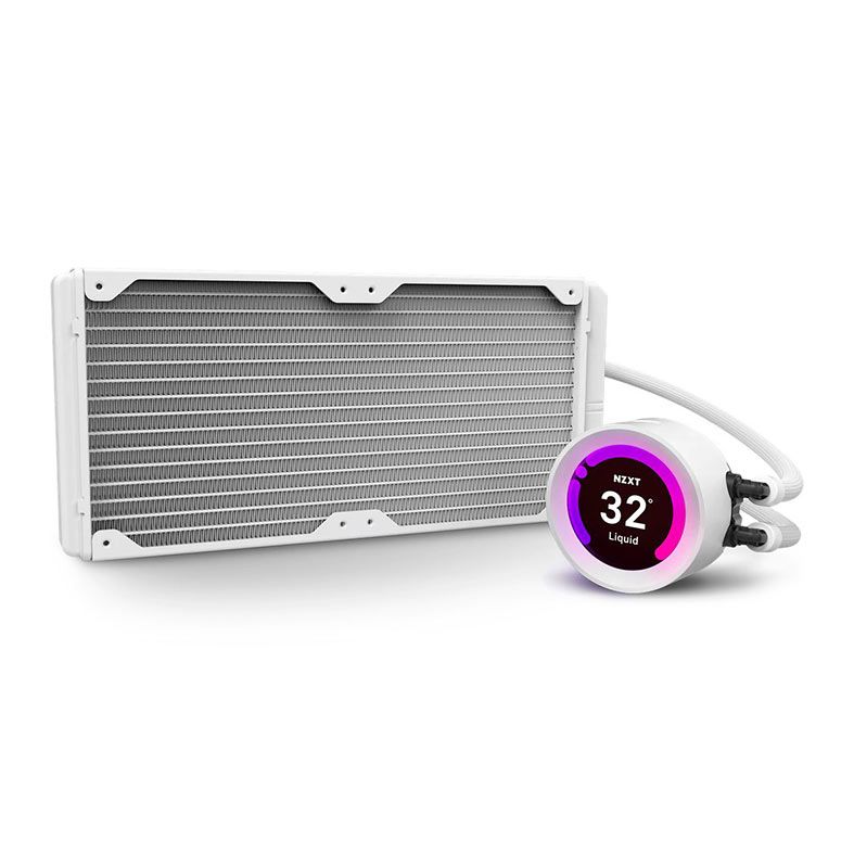 Water Cooler NZXT Kraken Z63 RGB, 280mm, Display LCD, Branco, RL-KRZ63-RW