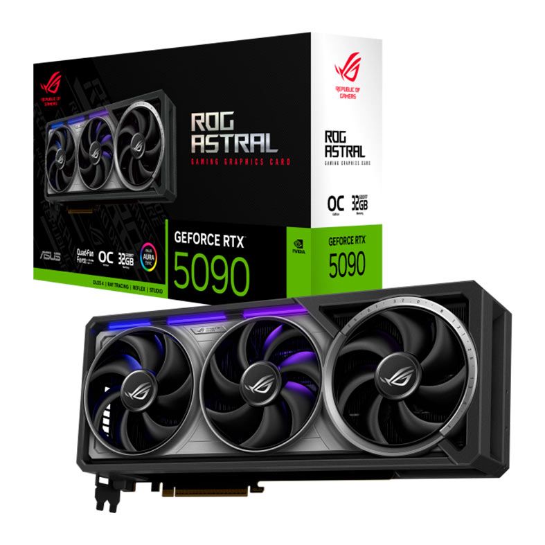 Placa de Video Asus GeForce RTX 5090 ROG Astral OC Edition, 32GB, GDDR7, 512-bit, ROG-ASTRAL-RTX5090-O32G-GAMING
