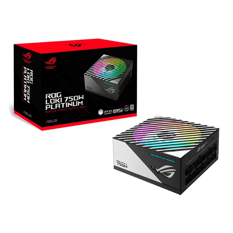 Fonte Asus ROG LOKI SFX-L, 750W, RGB, Full Modular, 80 Plus Platinum, Preto, ROG-LOKI-750P-SFX-L-GAMING