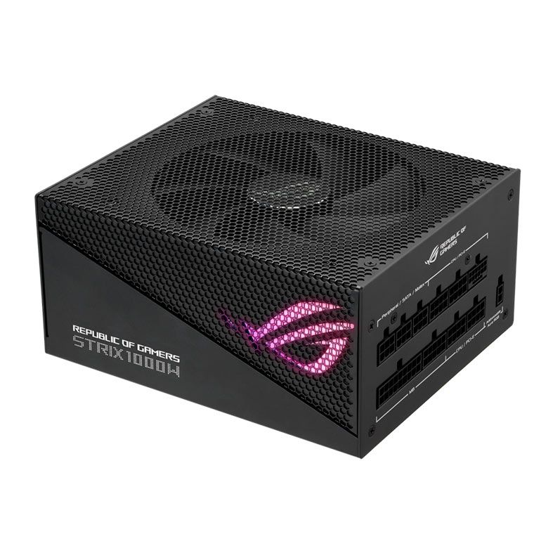 Fonte Asus ROG STRIX Aura Edition, 1000W, RGB, Full Modular, 80 Plus Gold, Preto, ROG-STRIX-1000G-AURA-GAMING