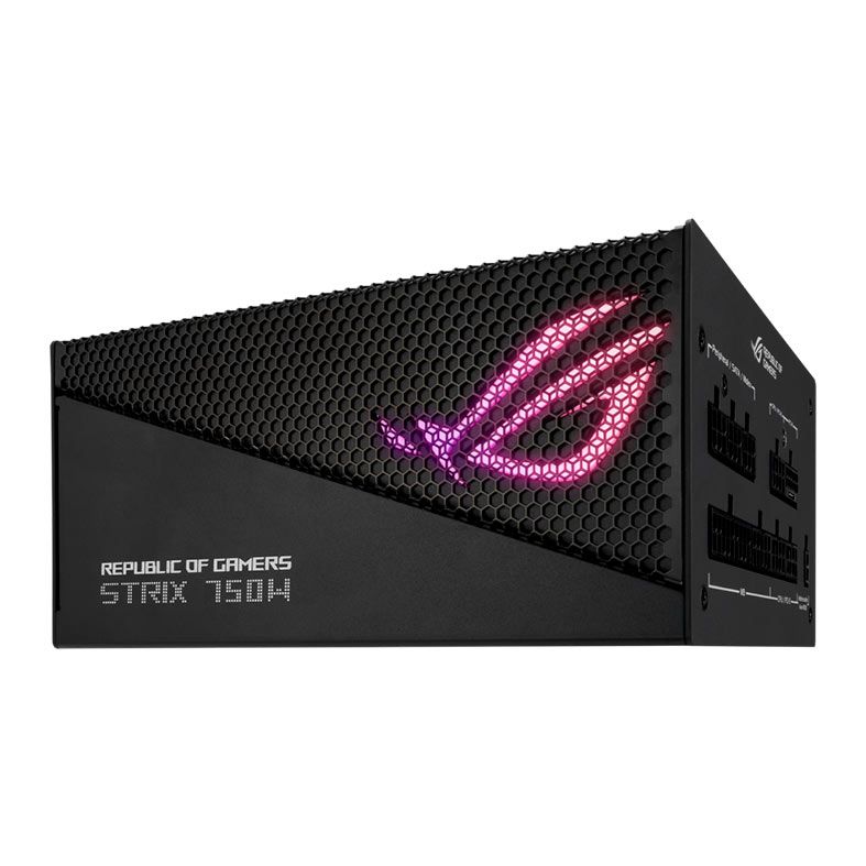 Fonte Asus ROG STRIX Aura Edition, 750W, RGB, Full Modular, 80 Plus Gold, Preto, ROG-STRIX-750G-AURA-GAMING