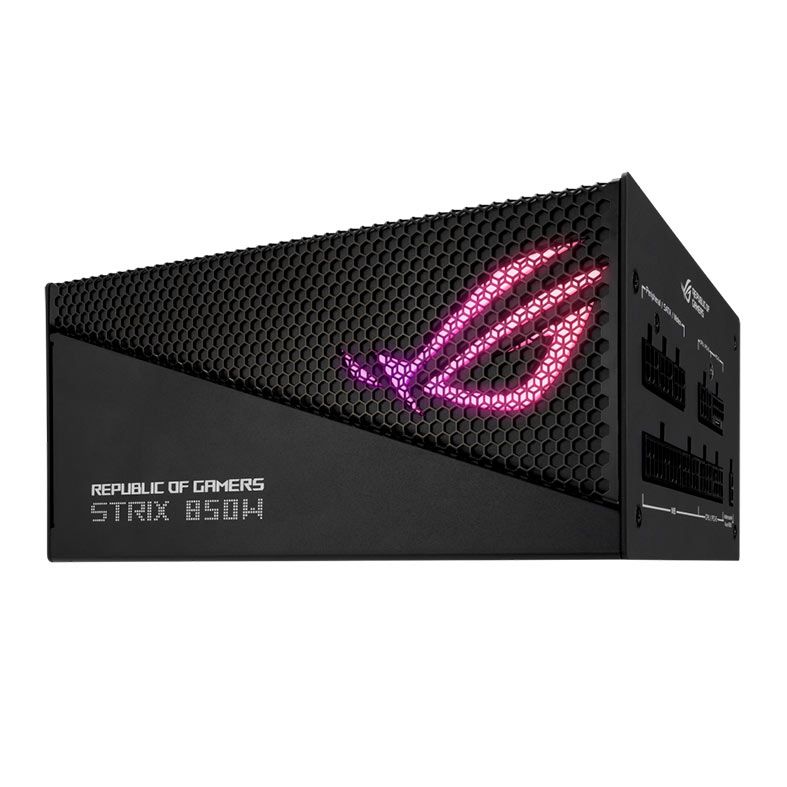 Fonte Asus ROG STRIX Aura Edition, 850W, RGB, Full Modular, 80 Plus Gold, Preto, ROG-STRIX-850G-AURA-GAMING