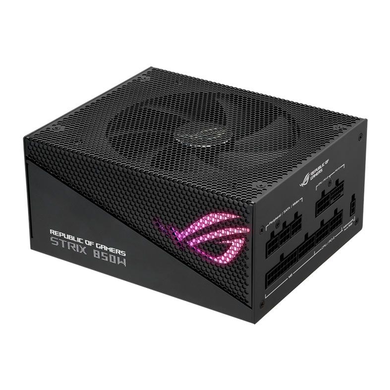 Fonte Asus ROG STRIX Aura Edition, 850W, RGB, Full Modular, 80 Plus Gold, Preto, ROG-STRIX-850G-AURA-GAMING