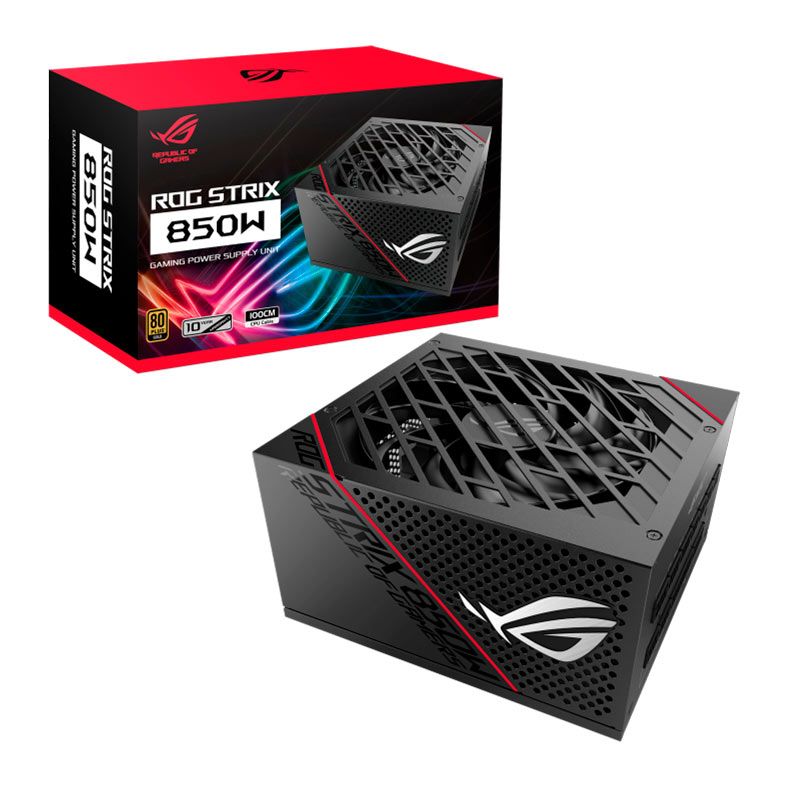 Fonte Asus ROG STRIX, 850W, Full Modular, 80 Plus Gold, Preto, ROG-STRIX-850G