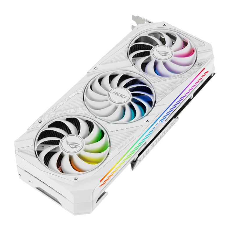 Placa de Video Asus GeForce RTX 3070 ROG Strix White Edition, OC, LHR, 8GB, GDDR6, 256-bit, ROG-STRIX-RTX3070-O8G-WHITE-V2