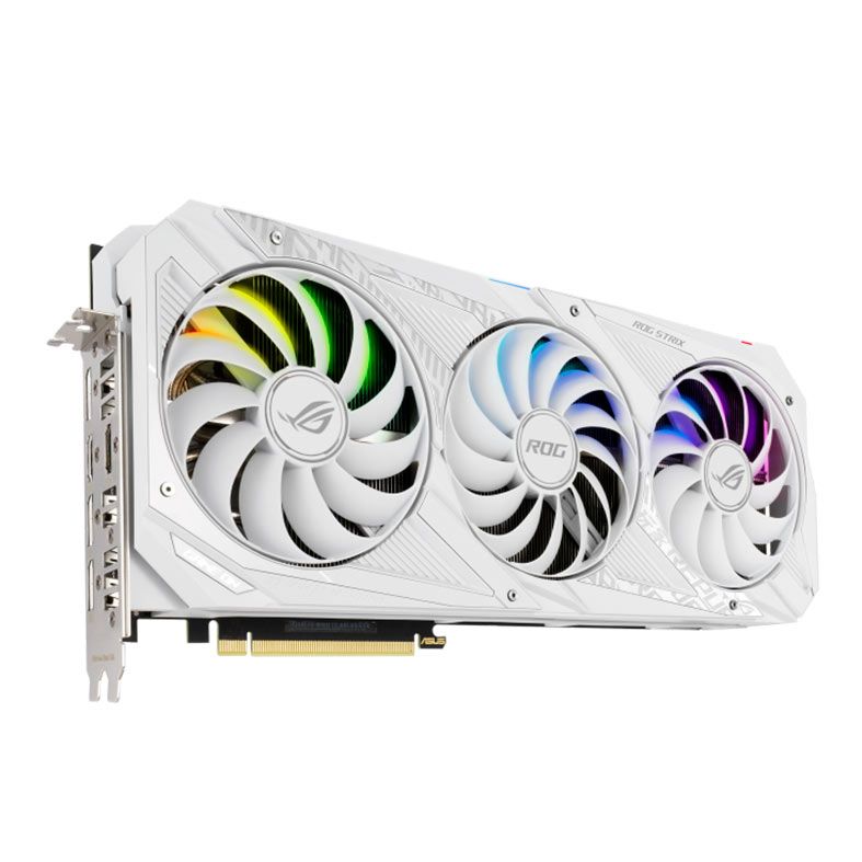 Placa de Video Asus GeForce RTX 3070 ROG Strix White Edition, OC, LHR, 8GB, GDDR6, 256-bit, ROG-STRIX-RTX3070-O8G-WHITE-V2