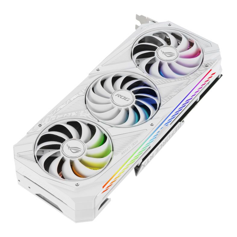 Placa de Video Asus GeForce RTX 3080 ROG Strix White Edition OC, LHR, 10GB, GDDR6X, 320-bit, ROG-STRIX-RTX3080-O10G-WHITE-V2