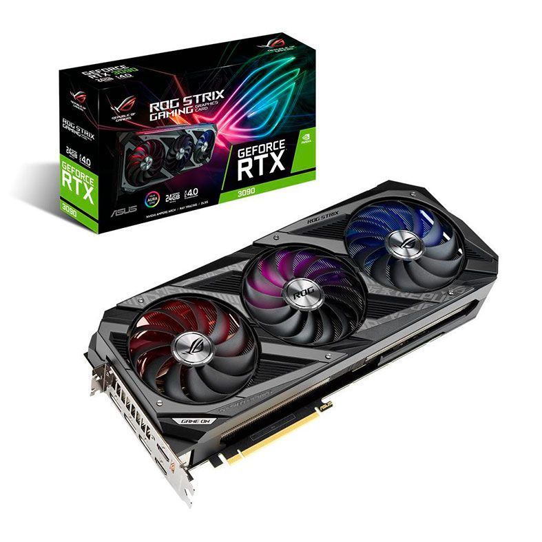 Placa de Video Asus GeForce RTX 3090 OC 24GB GDDR6X ROG Strix 384-bit, ROG-STRIX-RTX3090-O24G-GAMING