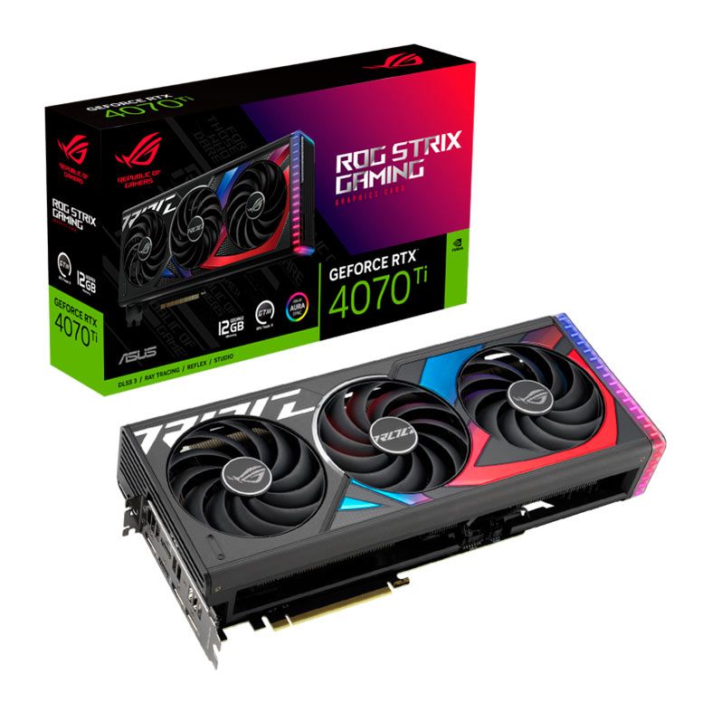 Placa de Video Asus GeForce RTX 4070 Ti ROG Strix, 12GB, GDDR6X, 192-bit, ROG-STRIX-RTX4070TI-12G-GAMING