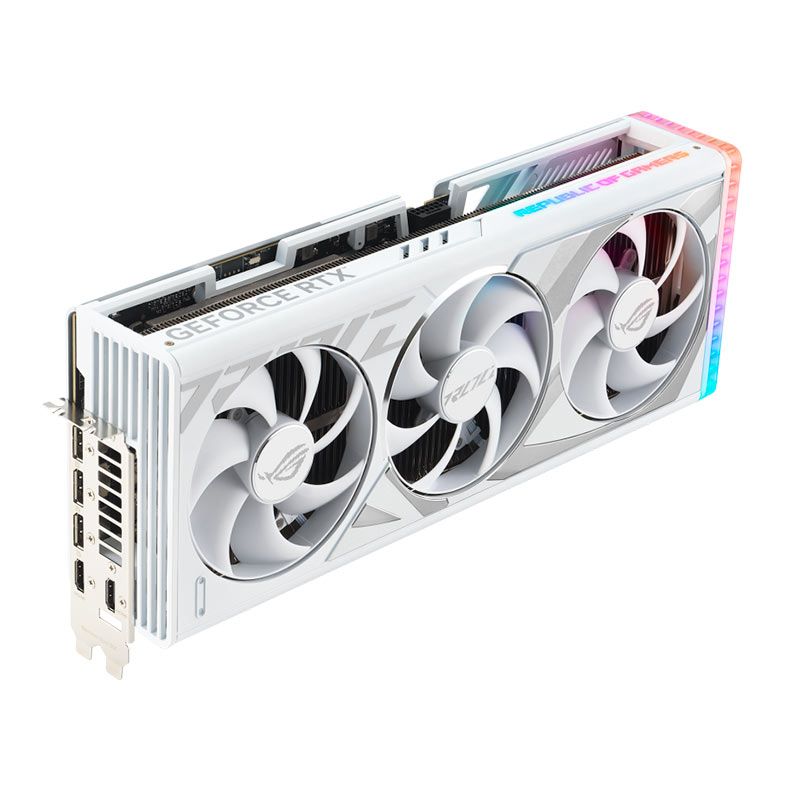 Placa de Video Asus GeForce RTX 4090 ROG Strix White, ARGB, 24GB, GDDR6X, 384-bit, ROG-STRIX-RTX4090-24G-WHITE