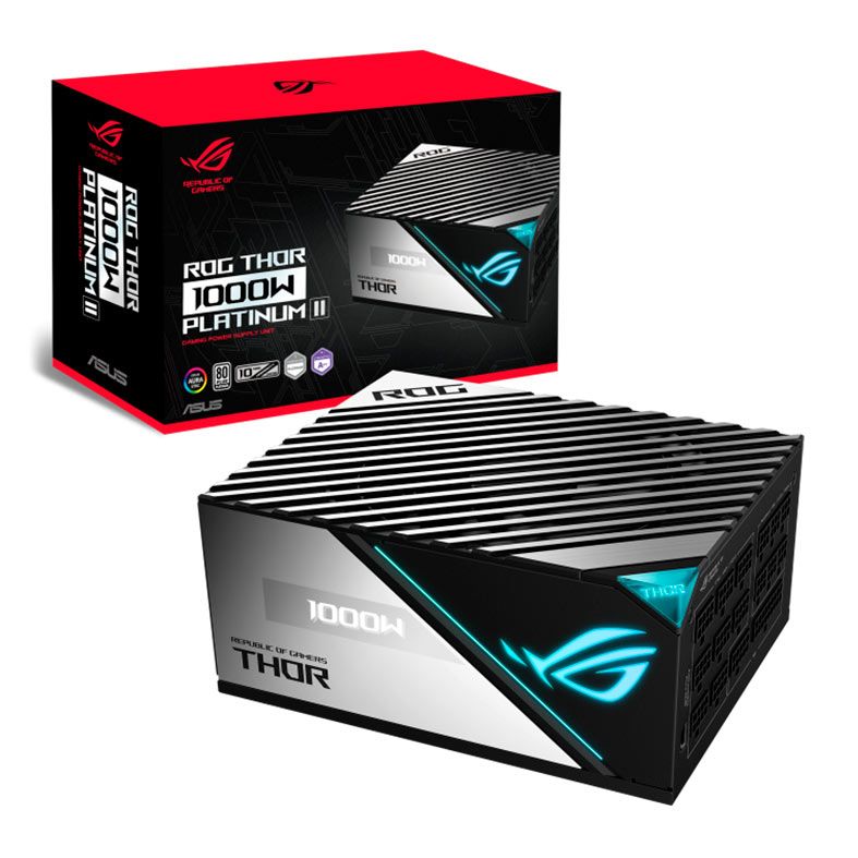 Fonte Asus ROG THOR 1000W Platinum II, RGB, Full Modular, 80 Plus Platinum, ROG-THOR-1000P2-GAMING