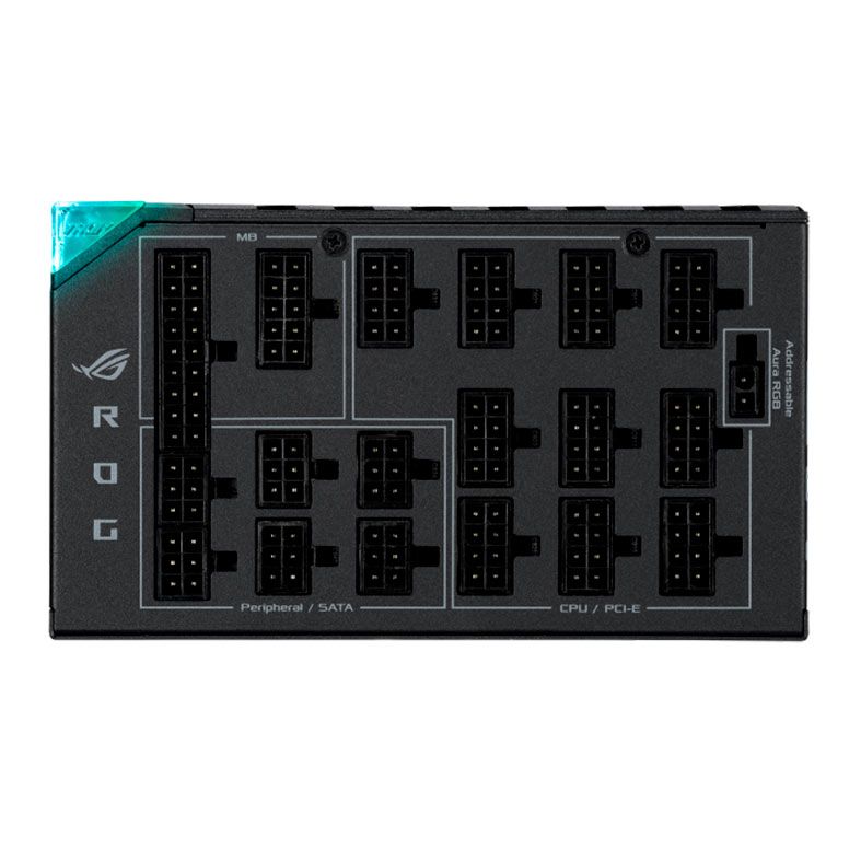 Fonte Asus ROG THOR 1600W Titanium, RGB, Full Modular, 80 Plus Titanium, ROG-THOR-1600T-GAMING