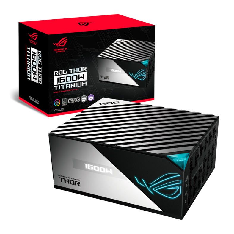 Fonte Asus ROG THOR 1600W Titanium, RGB, Full Modular, 80 Plus Titanium, ROG-THOR-1600T-GAMING