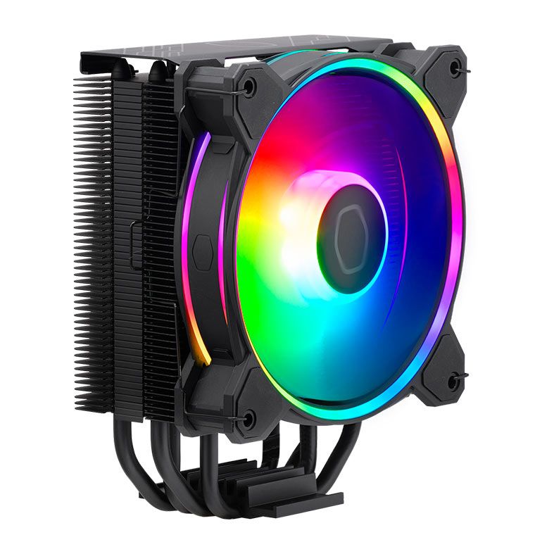 Cooler Para Processador Cooler Master Hyper 212 Halo Black, RGB, 120mm, Preto, RR-S4KK-20PA-R1