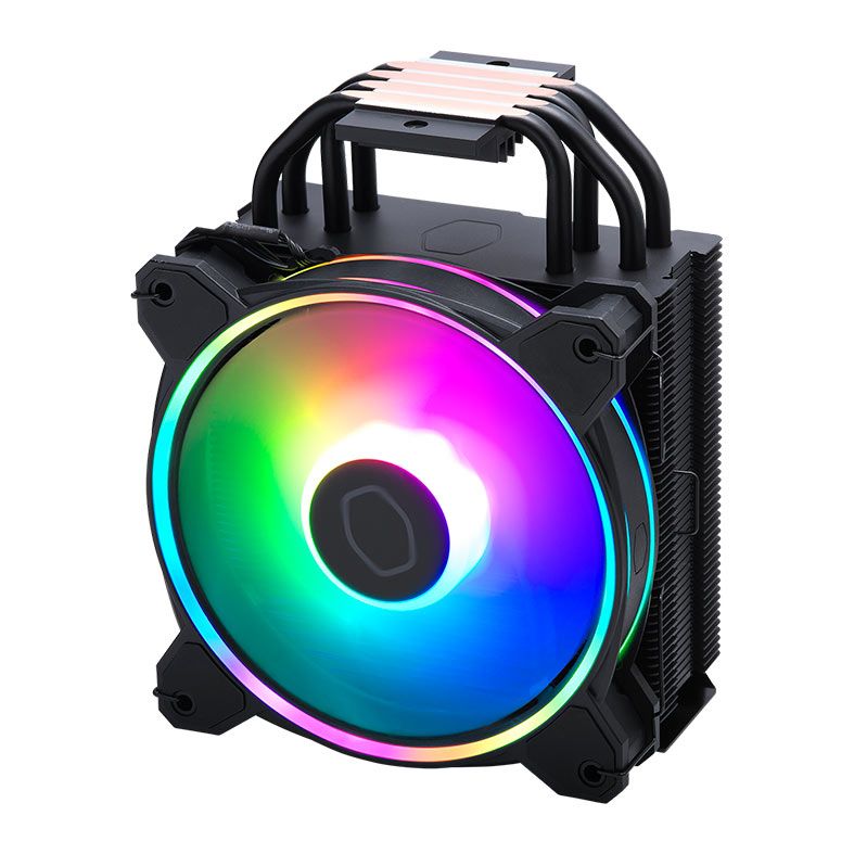 Cooler Para Processador Cooler Master Hyper 212 Halo Black, RGB, 120mm, Preto, RR-S4KK-20PA-R1