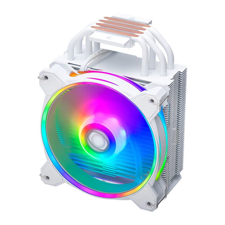 Cooler Para Processador Cooler Master Hyper 212 Halo White, RGB, 120mm, RR-S4WW-20PA-R1