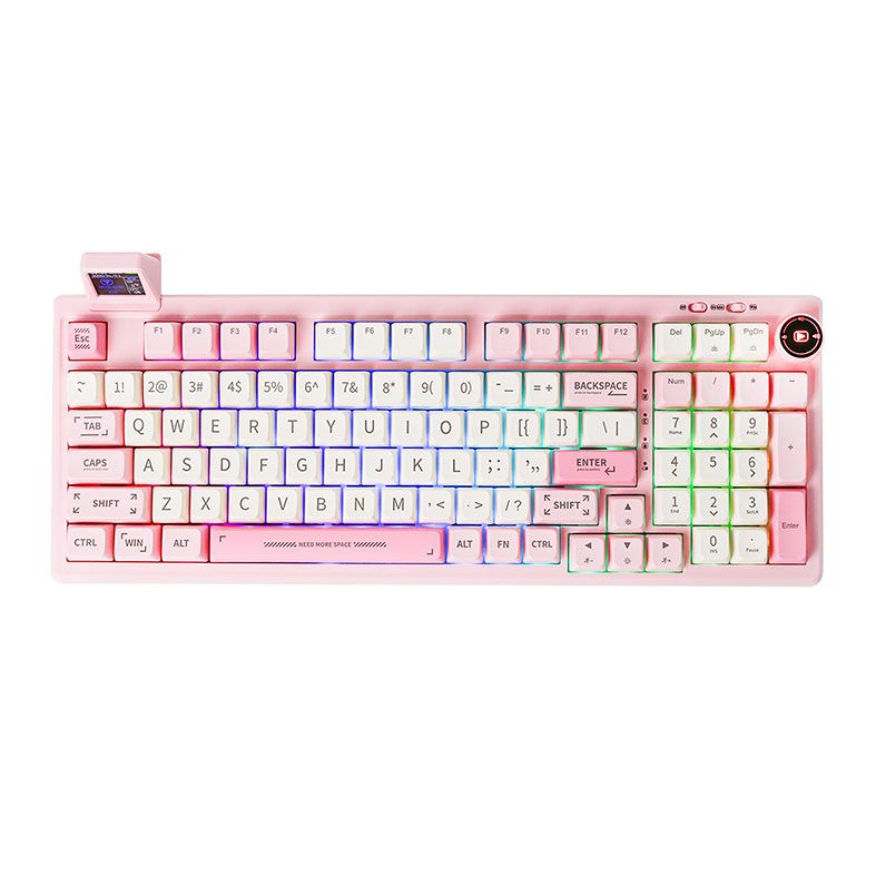 Teclado Mecanico Epomaker RT100, ARGB, Switch Wisteria Tactile, Pink, RT100-PK-WSTC