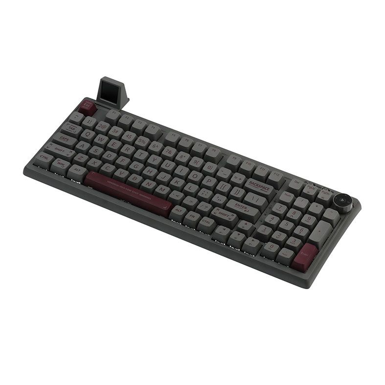 Teclado Mecanico Epomaker RT100, ARGB, Switch Flamingo, Deep Grey, RT100-DPGY-FLG