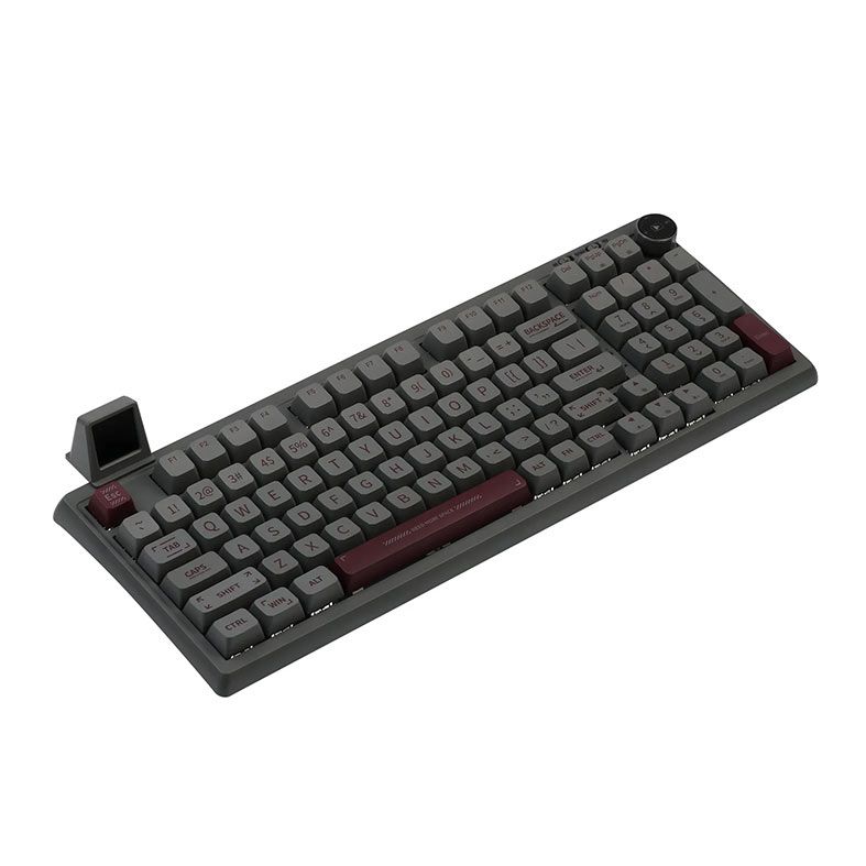 Teclado Mecanico Epomaker RT100, ARGB, Switch Flamingo, Deep Grey, RT100-DPGY-FLG