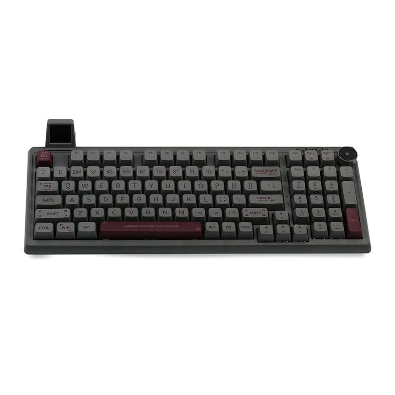 Teclado Mecanico Epomaker RT100, ARGB, Switch Flamingo, Deep Grey, RT100-DPGY-FLG
