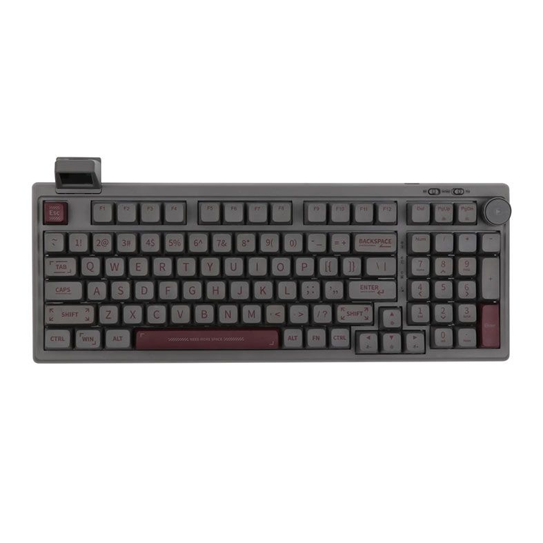 Teclado Mecanico Epomaker RT100, ARGB, Switch Flamingo, Deep Grey, RT100-DPGY-FLG