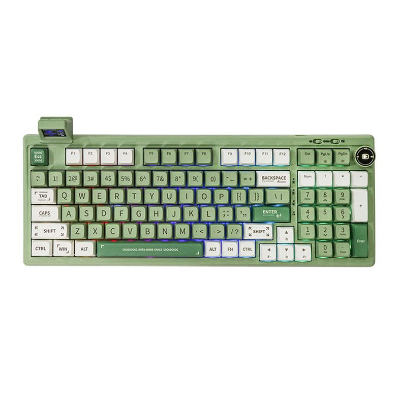 Teclado Mecanico Epomaker RT100, ARGB, Switch Flamingo, Green, RT100-GR-FLG