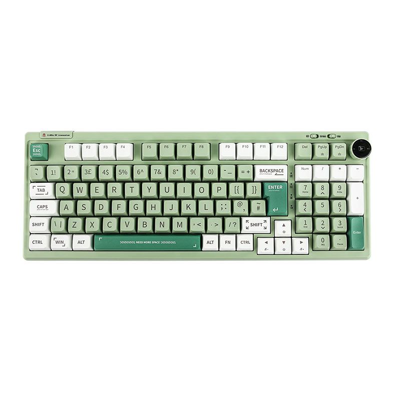 Teclado Mecanico Epomaker RT100, ARGB, Switch Flamingo, Green, RT100-GR-FLG