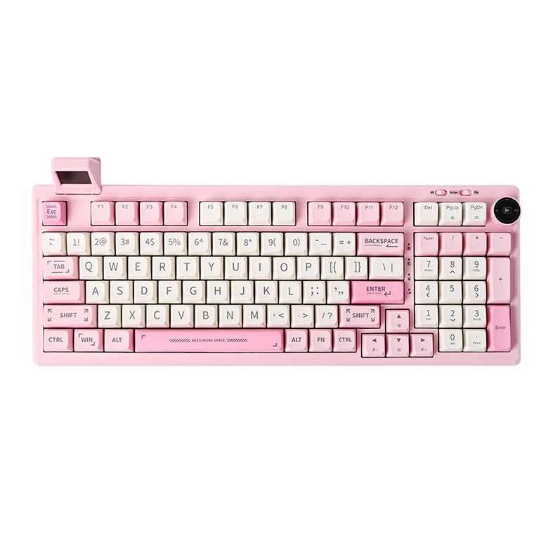 Teclado Mecanico Epomaker RT100, ARGB, Switch Wisteria Tactile, Pink, RT100-PK-WSTC