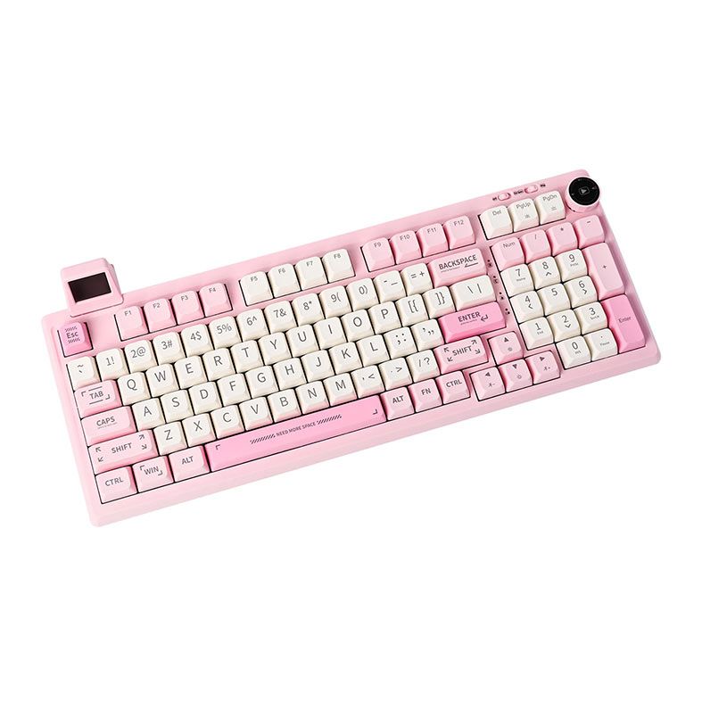 Teclado Mecanico Epomaker RT100, ARGB, Switch Wisteria Tactile, Pink, RT100-PK-WSTC