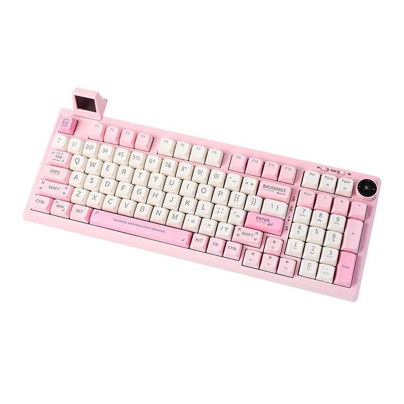Teclado Mecanico Epomaker RT100, ARGB, Switch Wisteria Tactile, Pink, RT100-PK-WSTC