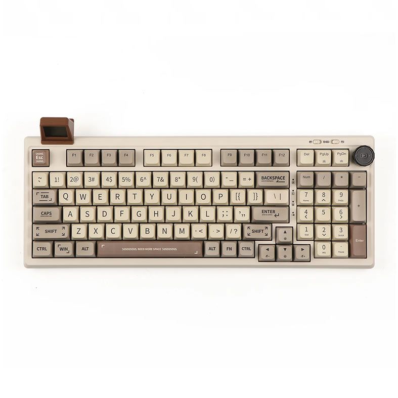Teclado Mecanico Epomaker RT100, ARGB, Switch Wisteria Linear, Retro White, RT100-RTWH-WSLN