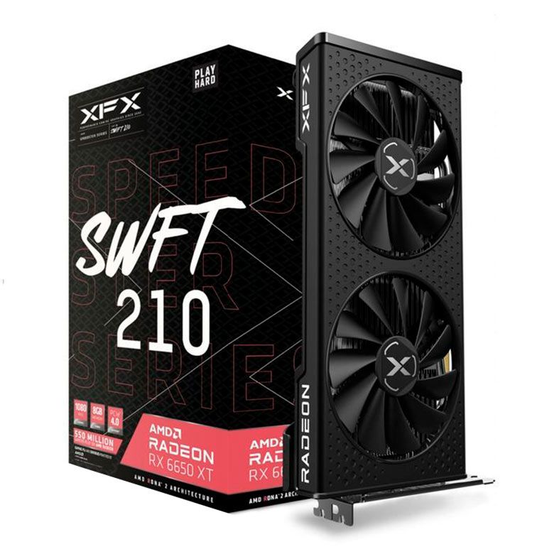 Placa de Video XFX Radeon RX 6650 XT Speedster Swft210, 8GB, GDDR6, 128-bit, RX-665X8DFDY