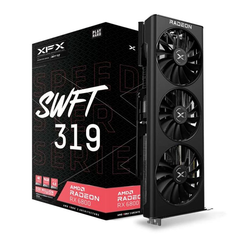 Placa de Video XFX Radeon RX 6800 Speedster SWFT319, 16GB, GDDR6, 256-bit, RX-68XLAQFD9
