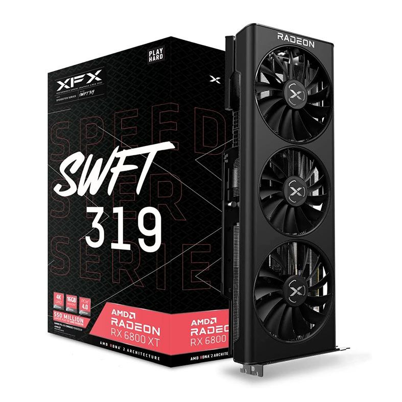 Placa de Video XFX Radeon RX 6800 XT Speedster SWFT319, 16GB, GDDR6, 256-bit, RX-68XTAQFD9