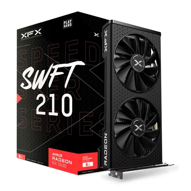 Placa de Video XFX Radeon RX 7600 Speedster SWFT210, 8GB, GDDR6, 128-bit, RX-76PSWFTFY