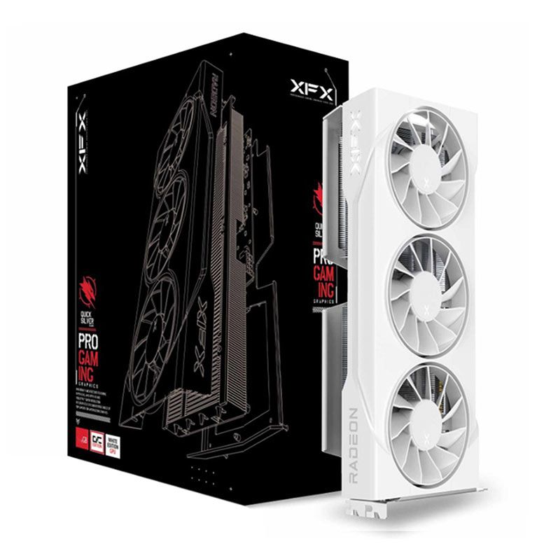 Placa de Video XFX Radeon RX 9060 XT Triple Fan OC White, 16GB, GDDR6, 128-bit, RX-96TS316W7