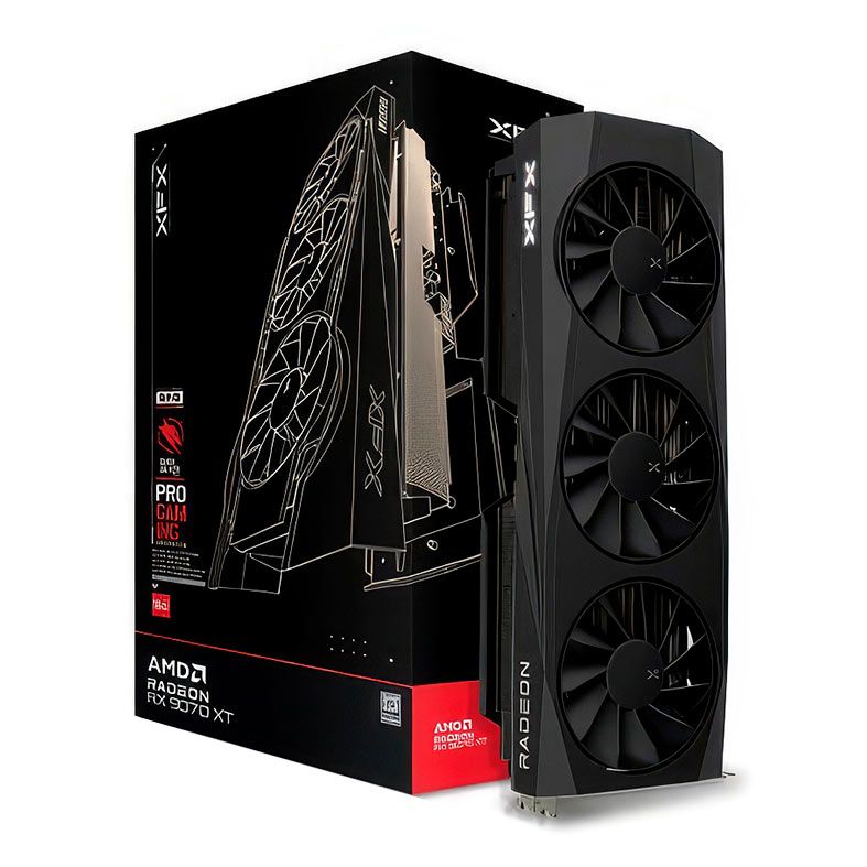 Placa de Video XFX Radeon RX 9070 XT QuickSilver Gaming Edition, 16GB, GDDR6, 256-bit, RX-97TQICKB9