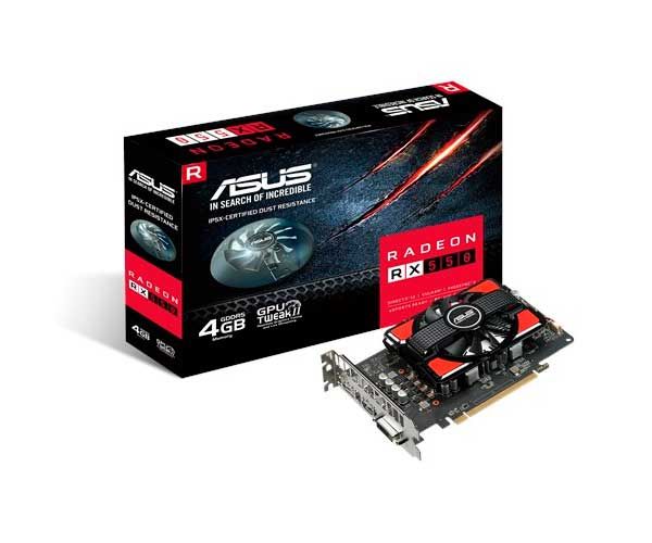 Placa De Video Asus Radeon RX550 4GB GDDR5 128Bits, RX550-4G