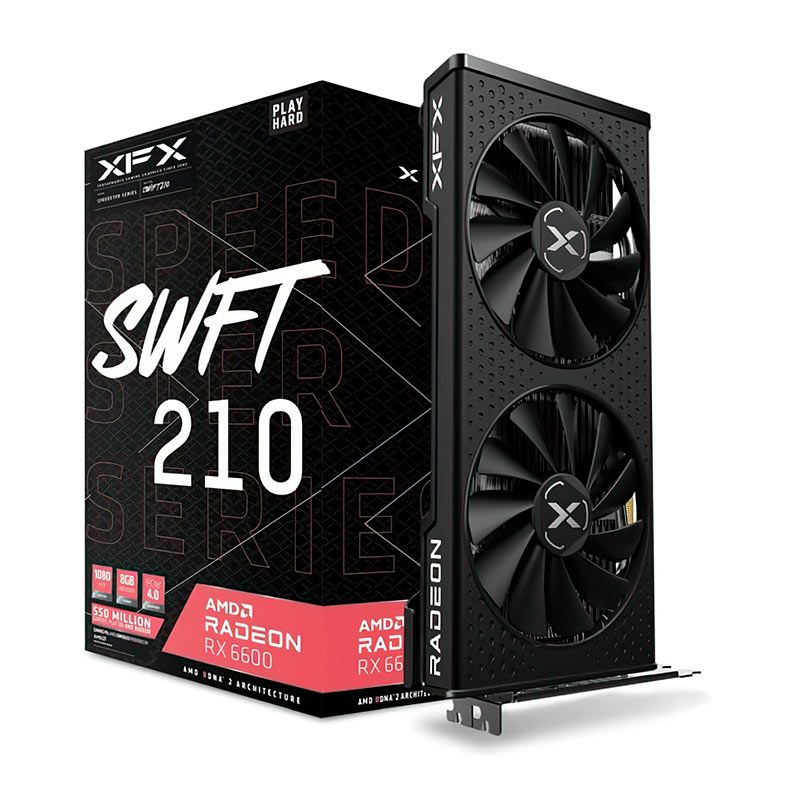 Placa de Video XFX Radeon RX 6600 Speedster SWFT 210, 8GB, GDDR6, 128-bit, RX-66XL8LFDQ