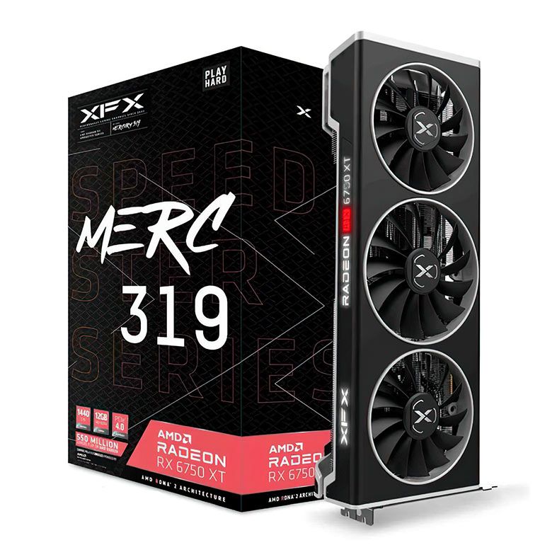 Placa de Video XFX Radeon RX 6750 XT Speedster, 12GB, GDDR6, 192-bit, RX-675XYTBDP