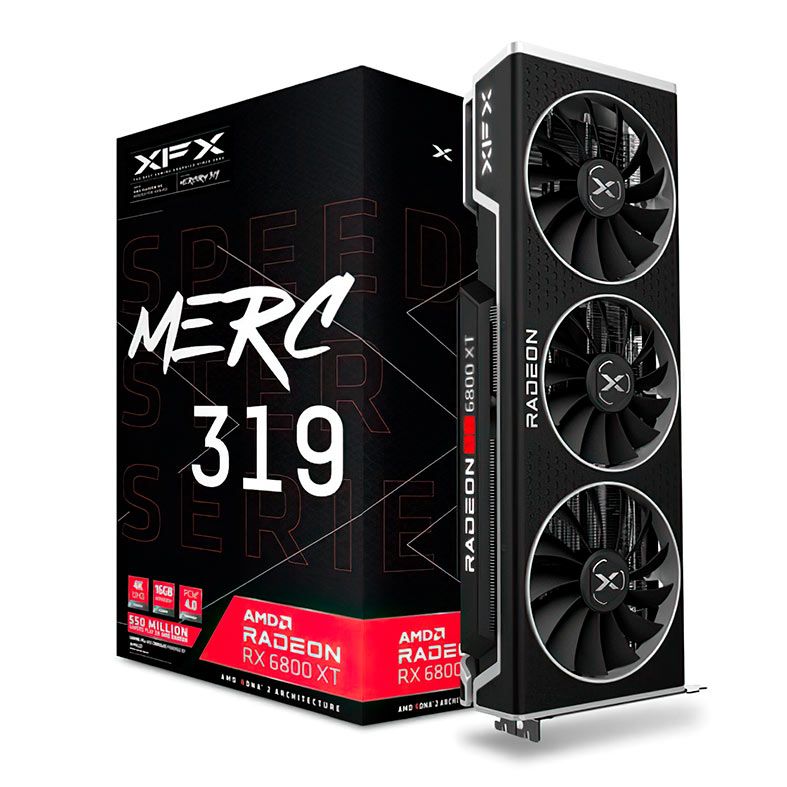 Placa de Video XFX Radeon RX 6800 XT Speedster, 16GB, GDDR6, 256-bit, RX-68XTALFD9