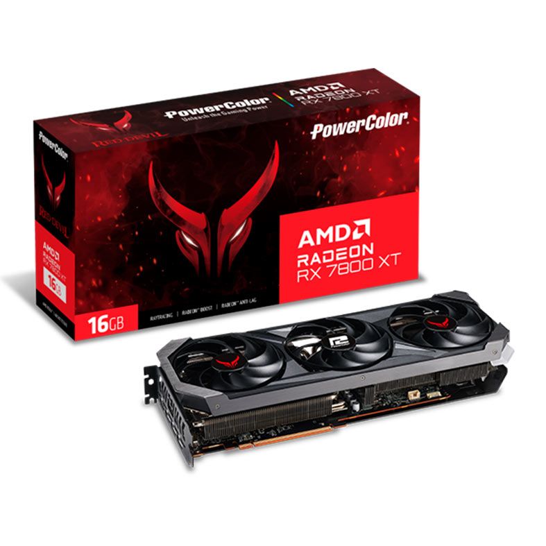 Placa de Video PowerColor Radeon RX 7800 XT, 16GB, GDDR6, 256-bit, RX7800XT-16G-E-OC