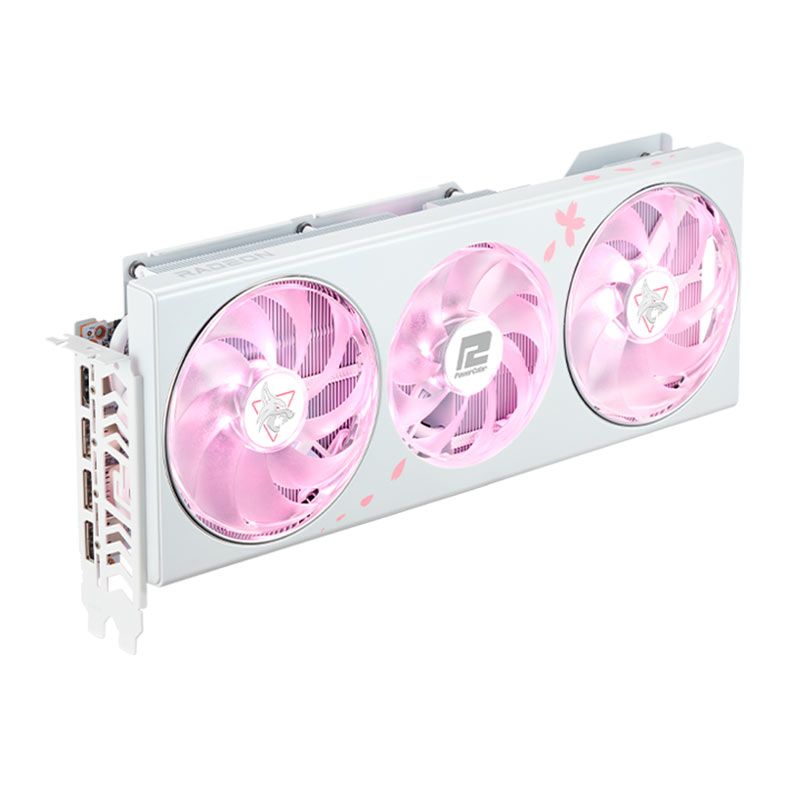 Placa de Video PowerColor Radeon RX 7800 XT Hellhound Sakura, 16GB, GDDR6, 256-bit, RX7800XT-16G-L-OC-SAKURA