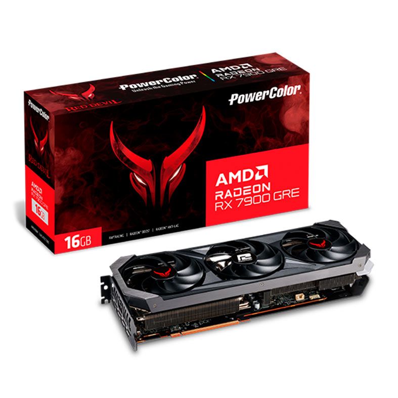 Placa de Video PowerColor Radeon RX 7900 GRE, 16GB, GDDR6, 256-bit, RX7900GRE-16G-E-OC