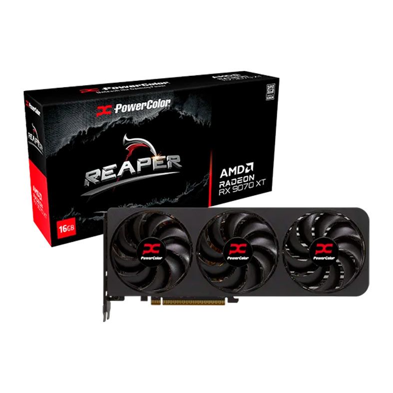 Placa de Video PowerColor Radeon RX 9070 XT Reaper, 16GB, GDDR6, 256-bit, RX9070XT-16G-A
