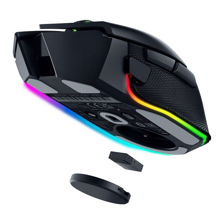 Razer Basilisk V3 Pro Mouse Gaming Wireless + USB-C, 30.000 DPI, Colore Mercury - Aperto Ma Mai Usato